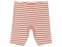 Stribet råhvid og rosafarvet cykelshorts fra THE NEW TN6272 old rose